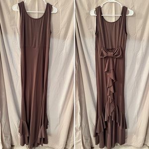 Slimming floor length dress - Color Mauve
